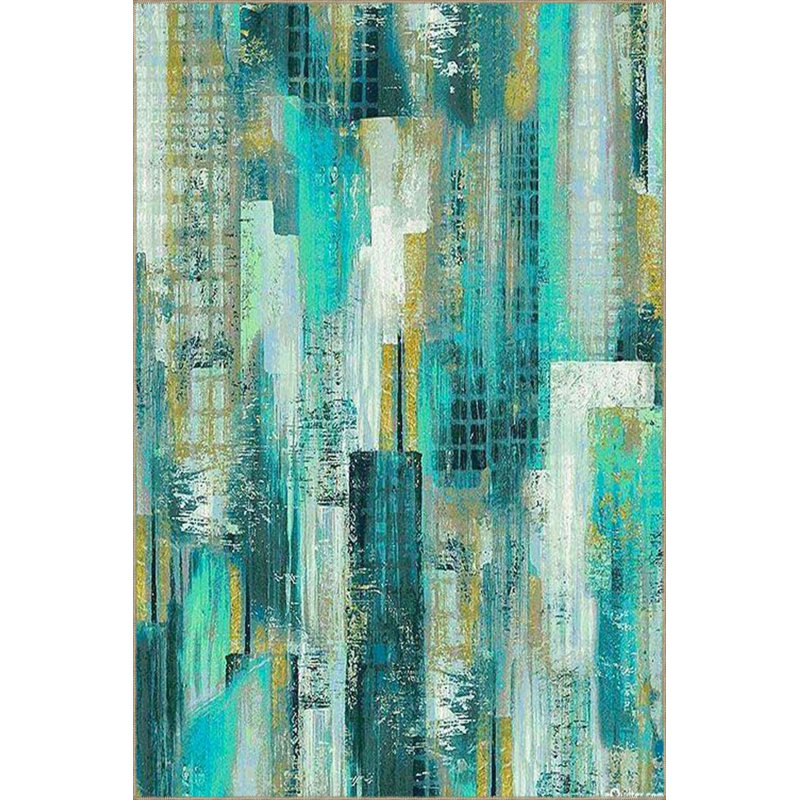 Tapis vert lavable à base tissée, Tapis de couloir 3 pi 3 po x 6 pi 7 po inclus