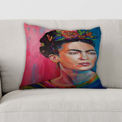 Cotton Blend Outdoor Reversible Throw Pillow