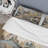 Grey And Gold Geometric Horizons I - City Geometric Duvet Cover Set - Microfiber Polyester-1443114680