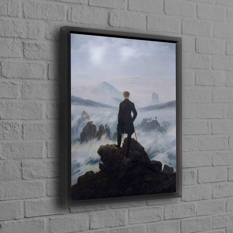 Print on Canvas, 100 cm H x 70 cm W, Floater Framed Print without Mat, Black