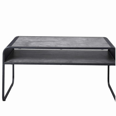 Concrete gray and black single-layer coffee table