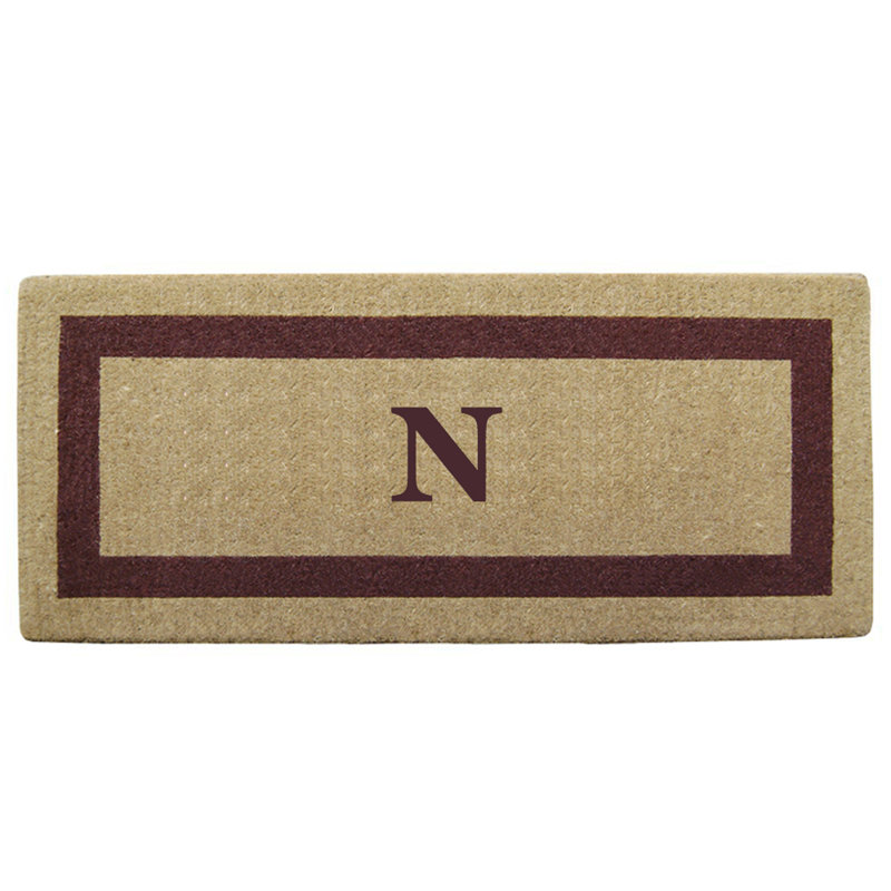 Tapis de porte antidérapant pour l'extérieur, N, Brun, L 22 po x L 36 po