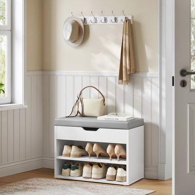 Banc de rangement avec siège rembourré