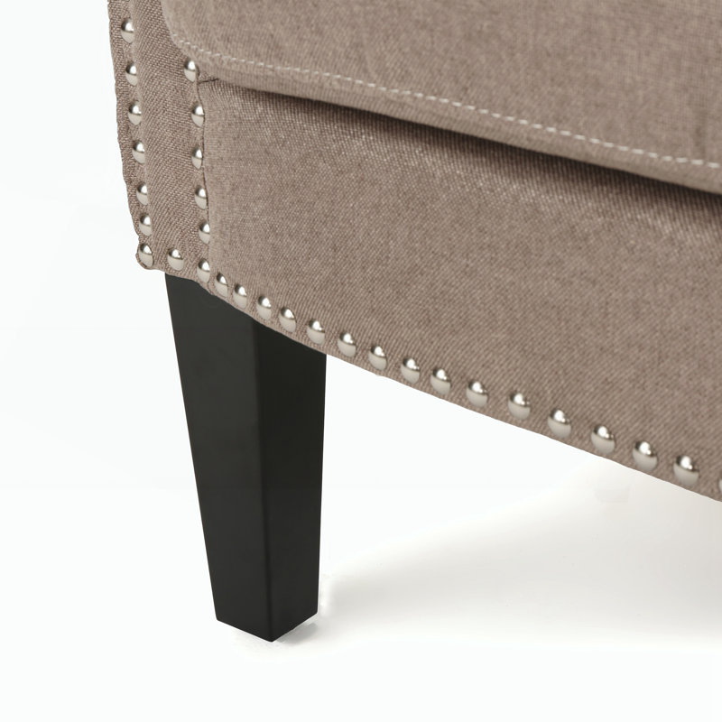 Fauteuil d'appoint contemporain rembourré, Café clair