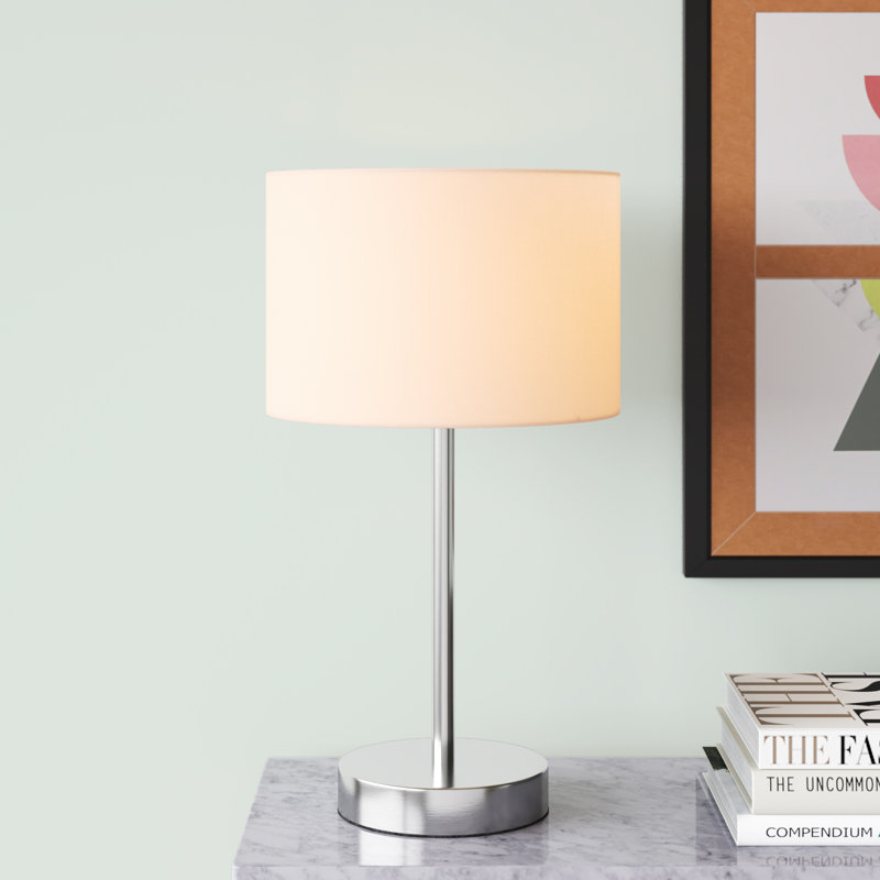 Maia Metal Table Lamp, White