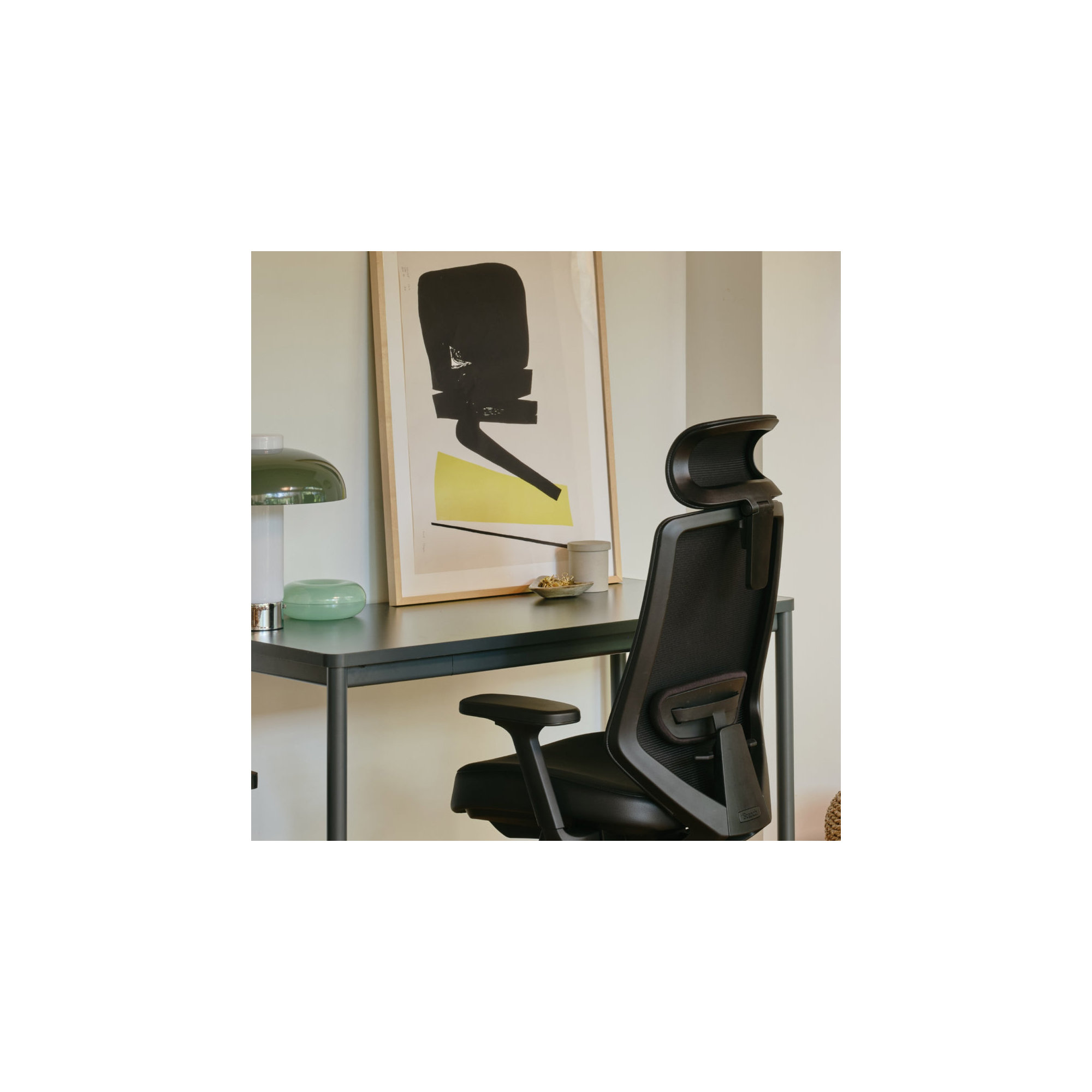 Ergonomic Chair Pro Headrest - Leather, Black
