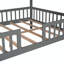 Lit en bois avec clôture Wood House-907115616-907115619