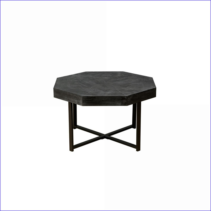 Table basse octogonale en bois Farmhouse Propre