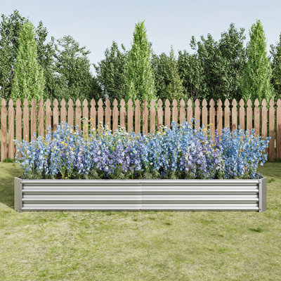Lit de jardin surélevé en métal pour fleurs, légumes et herbes