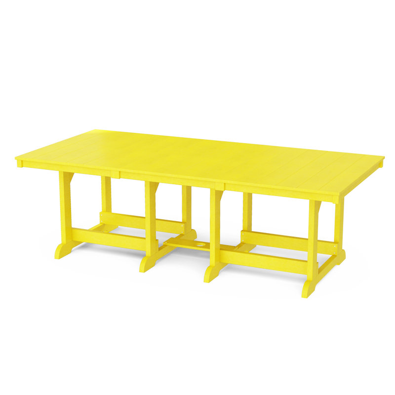 Table de salle à manger 44 po x 94 po Heritage, Jaune citron