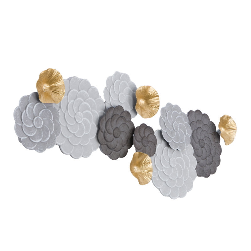 2 Piece Petalique Floral Metal Wall Décor Set