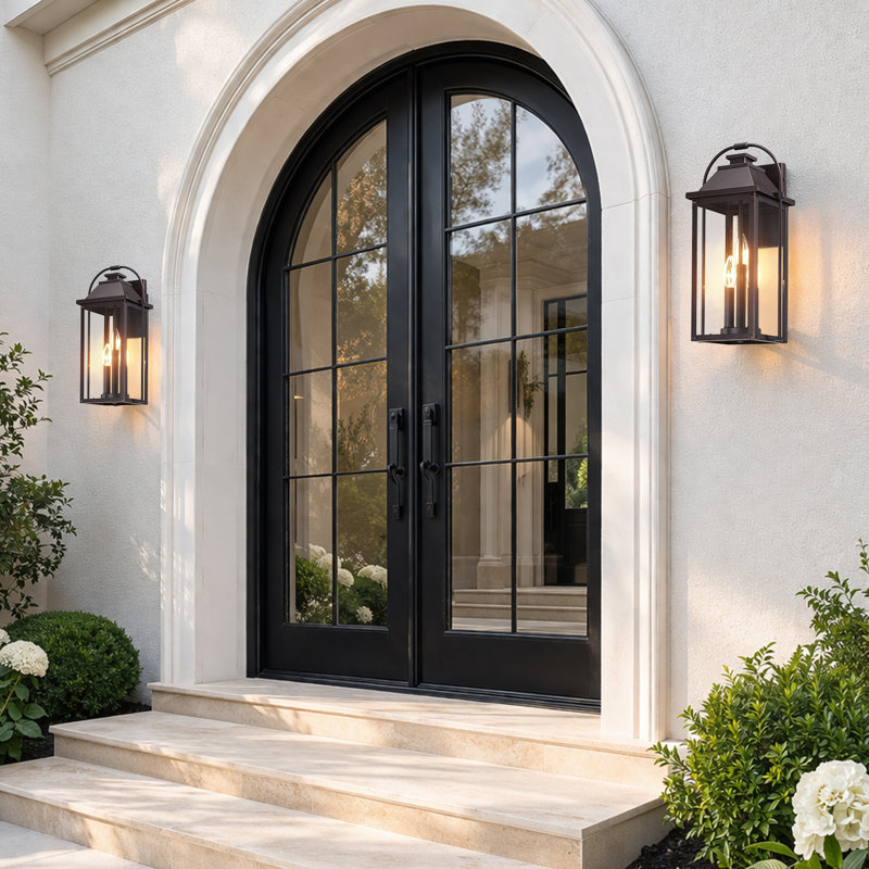 Harper  18.2 In. 3-Light Large Bronze Outdoor Wall Lantern Light, 18.2" H - 3 light sockets, Bronze