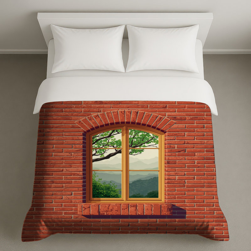 Housses de couette murales Red Red, Lit simple