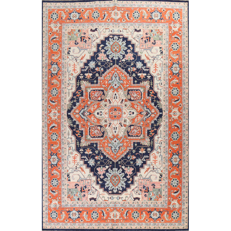 One-of-a-Kind 10'1" x 13'8" Rectangle Wool Area Rug in Blue and Navy