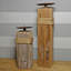Wood Fireplace Candlestick
