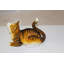 Statue bronze Eile Squat Cat - Taille: L 12 po x l 6 po x H 9 po.