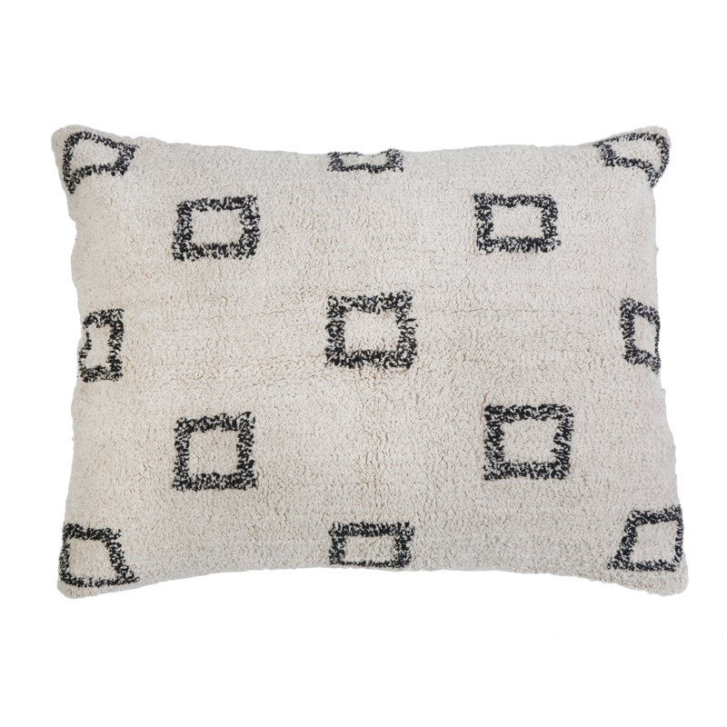 Housse et insert de coussin rectangulaire en coton Bowie