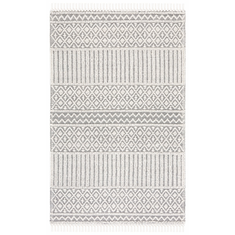 Tapis noir / ivoire Altis, Rectangle 5 pi x 8 pi