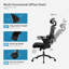 Chaise de bureau ergonomique avec appui-tête réglable et accoudoirs-919582853-919582852