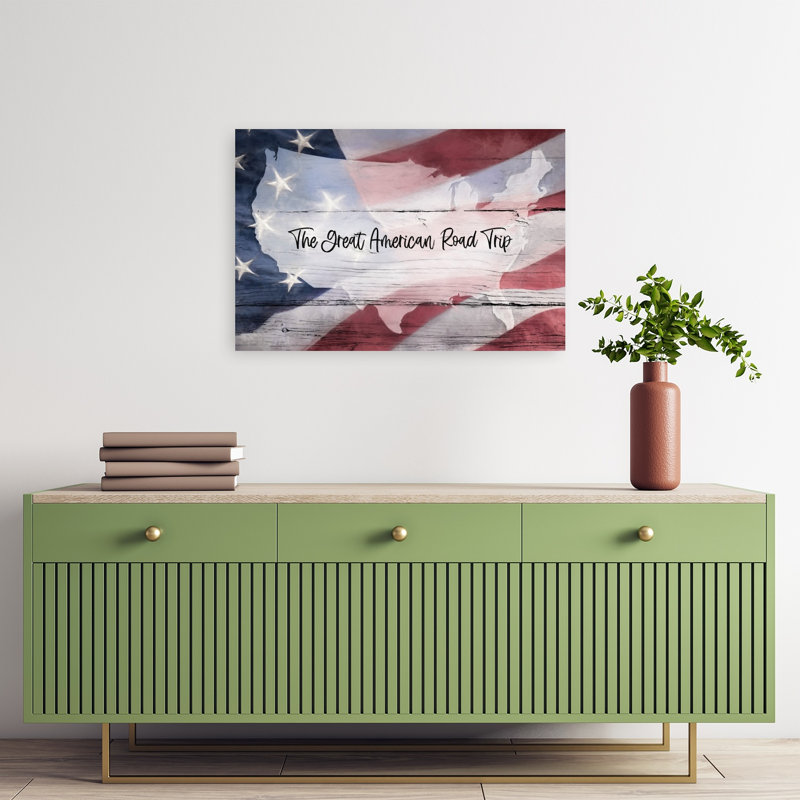 Impression sur toile The Great American Road Trip, H 16 po x l 24 po