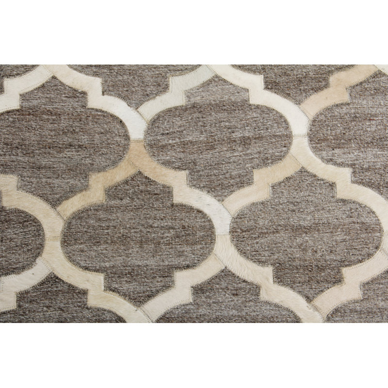 Berlin Cowhide Geometric Area Rug, Rectangle 12' x 15'