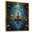 Toile avec cadre flottant or