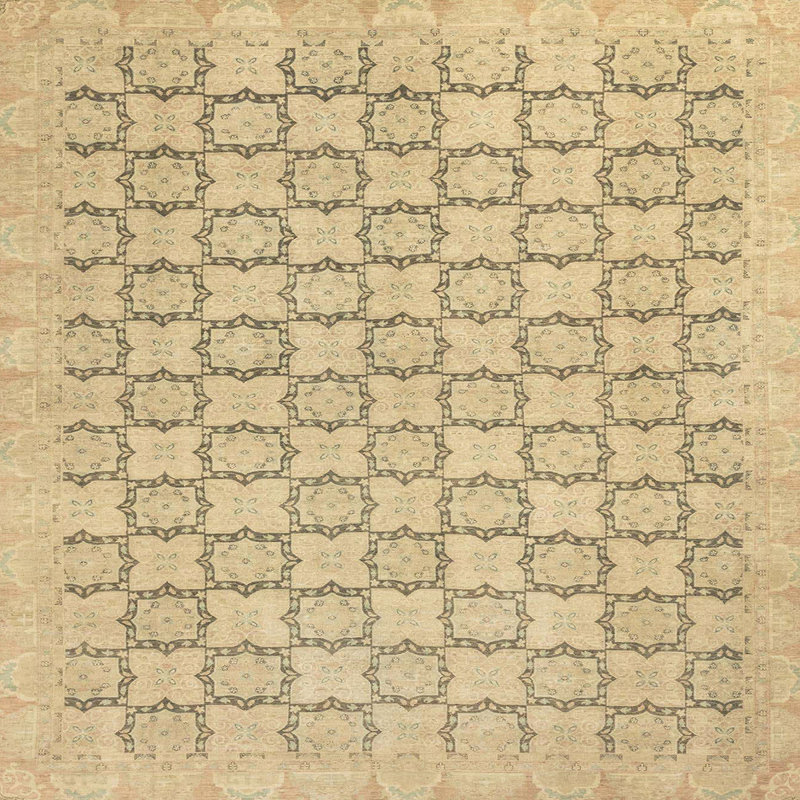 Abstract Indoor Rug, Square 3'