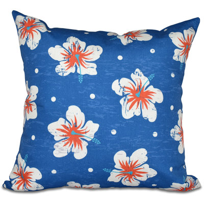 Hibiscus Blooms Outdoor Square Throw Pillow