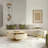 2-Piece Living Room Table Set, Modern Round Nesting Coffee Table Set