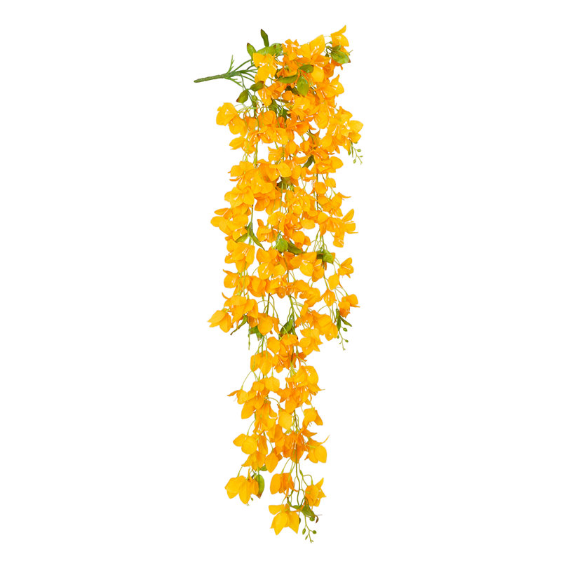 Buisson artificiel de fleurs de bougainvilliers suspendus, Jaune miel