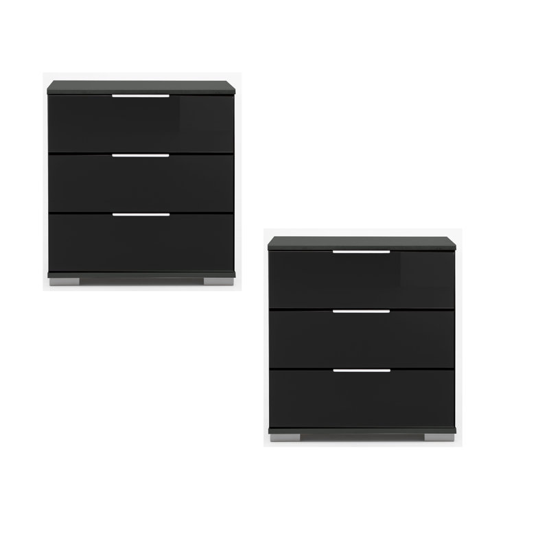 Aesha 104cm W Manufactured Wood Bedside Table