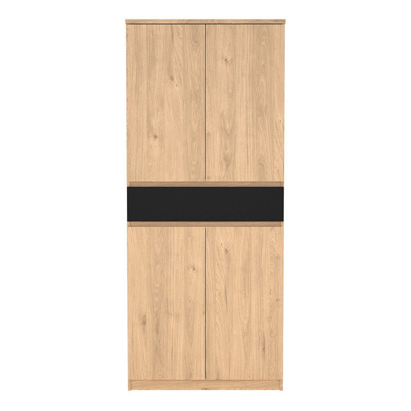 28 Pair Shoe Storage Cabinet, Brown/Black