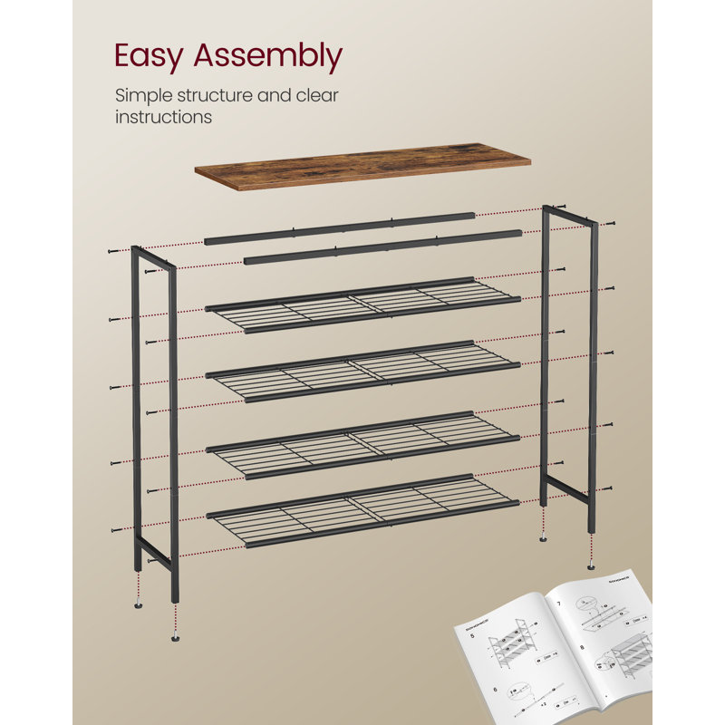 Bordovice Shoe Rack, 87cm H x 75cm W x 30cm D