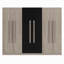 Rangement pour garde-robe en bois 6 portes pour la chambre à coucher, avec 2 tiroirs à l'intérieur