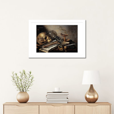 Nature morte, vanite, 1656 - reproduction d'art murale - papier d'art encadré