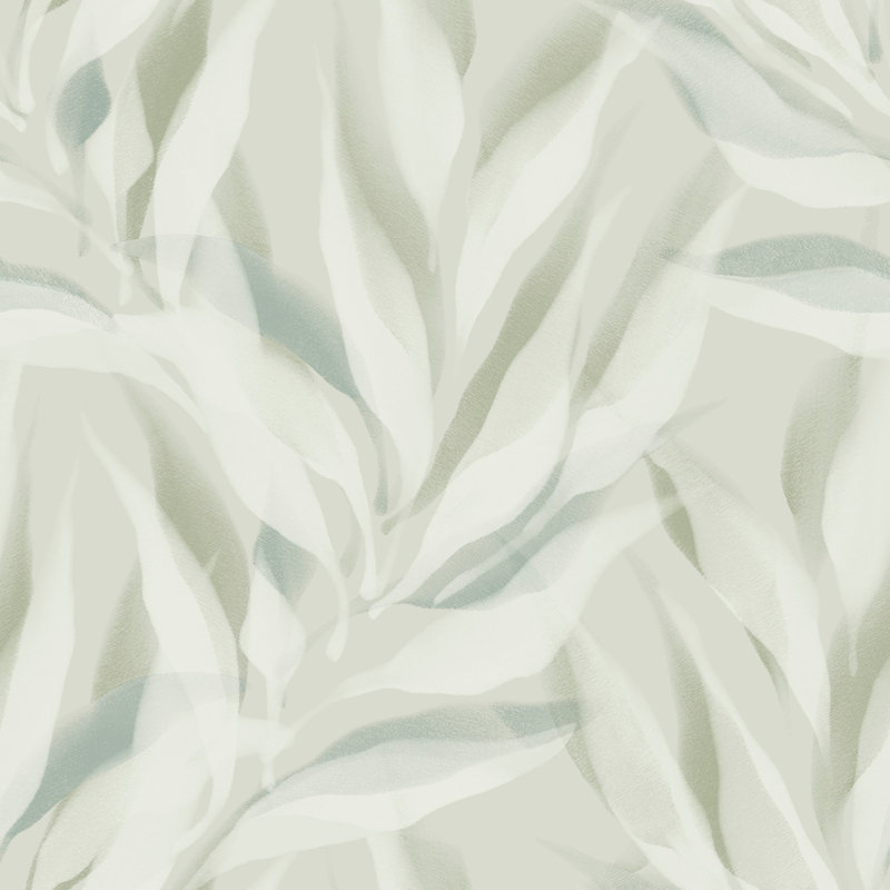 Karuna Collection Flowy Leaves Wallpaper Roll, Grey