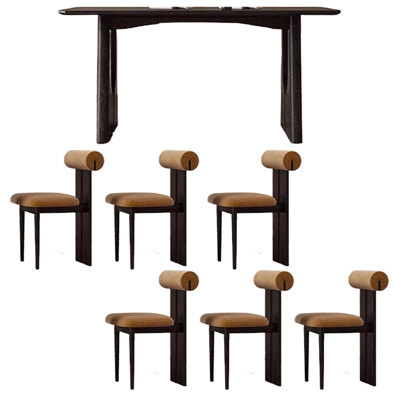 Solid wood french style rectangular dining table, 29.53"H x 55.12"L x 31.5"W