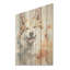 Chien Akita Affection - Art mural en bois de chien sur bois de pin naturel-842807477