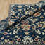 Sovereign Navy Ivory Floral Hand Knotted Wool Area Rug-1969332140