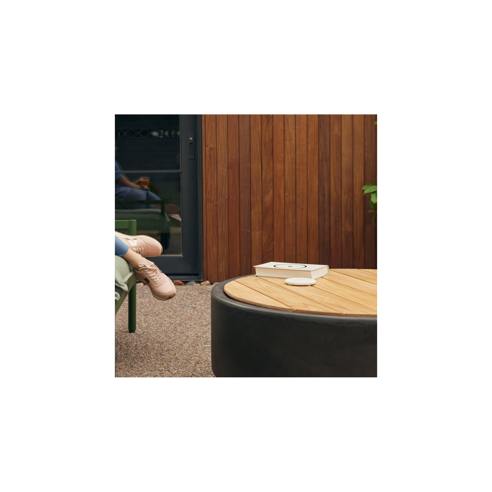 Rook Round Fire Pit Table, Charcoal, Propane