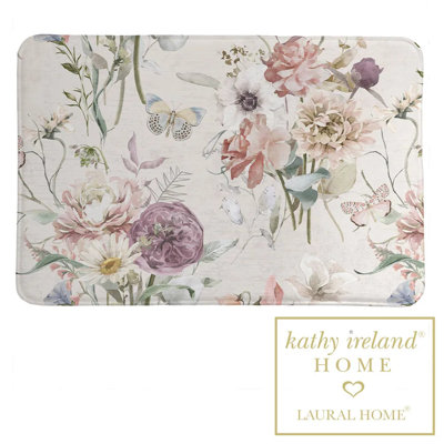 kathy ireland® HOME Scattered Wildflowers Memory Foam Rug By Laural Home