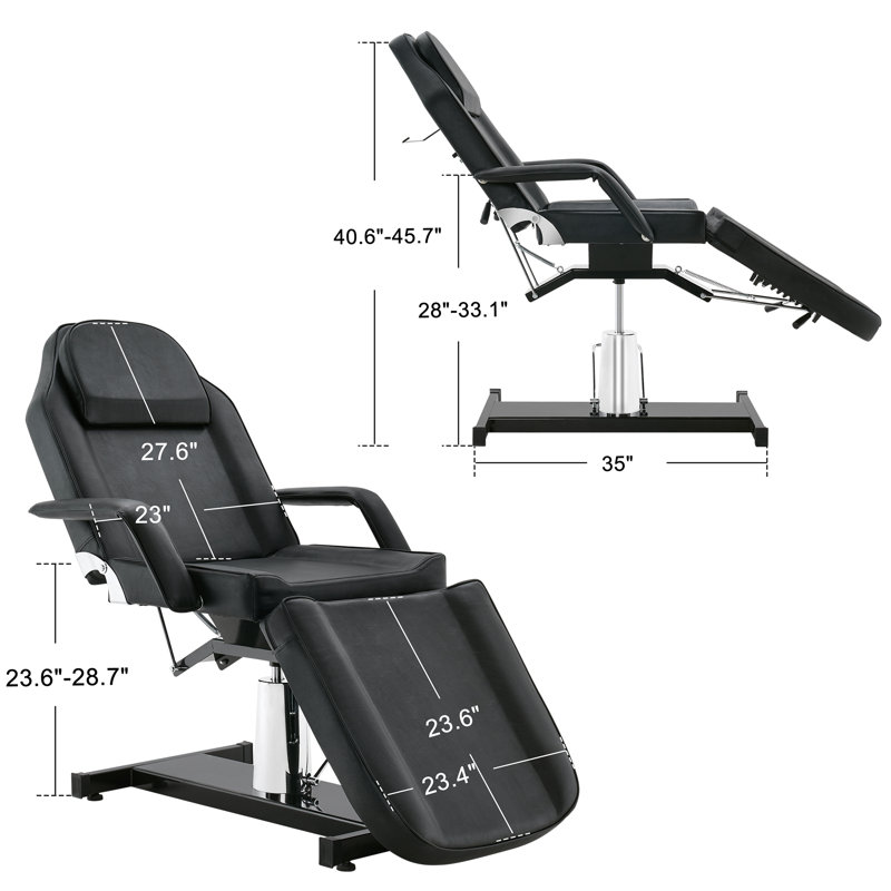 Fauteuil inclinable et pivotant en faux cuir avec massage et massage, Similicuir noir