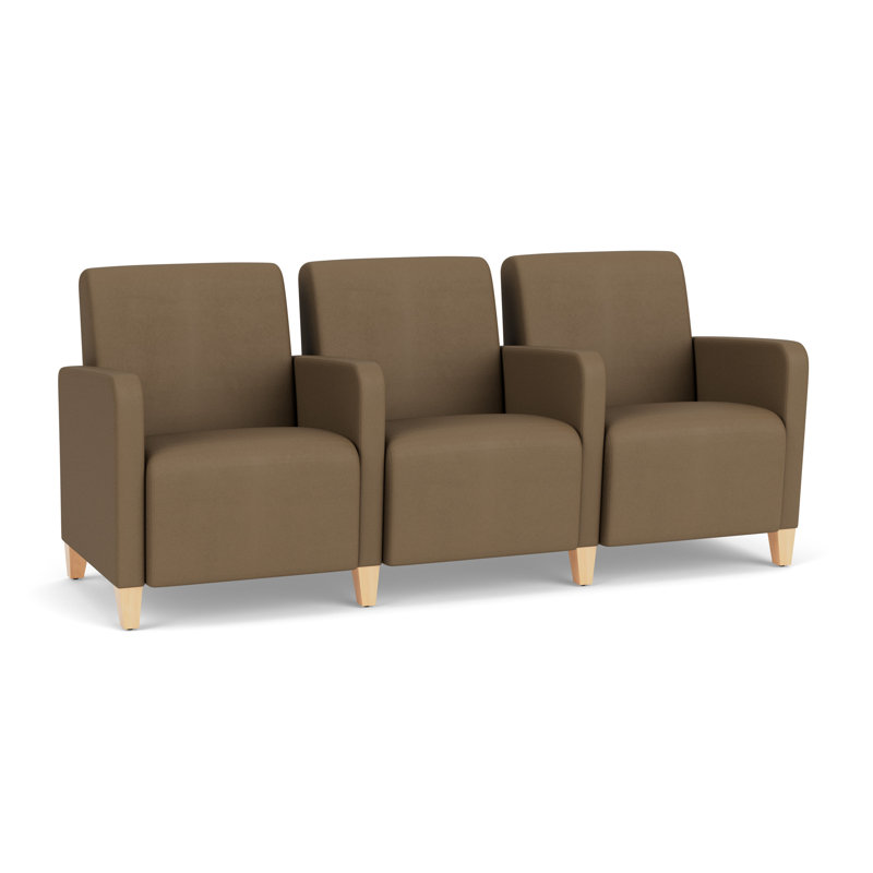 Sièges tandem Ravenna, Bois naturel, Patriot Plus taupe