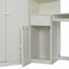 Lit mezzanine double gain de place avec grande armoire, design en bois pour usage domestique