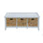 Banc en rotin et blanc avec rangement Flavius