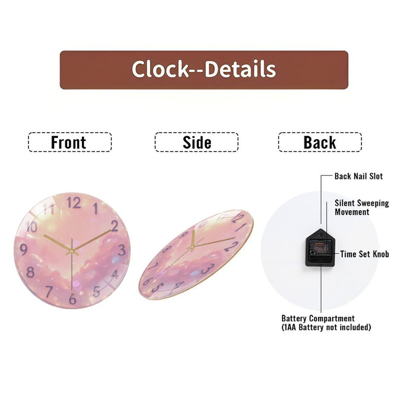Horloge murale avec horloge murale 12 po
