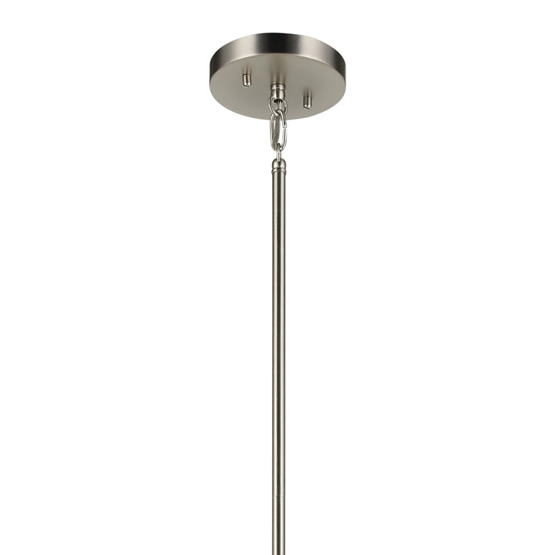 Luminaire suspendu en nickel brossé 4 lumières 16 po, Nickel brossé