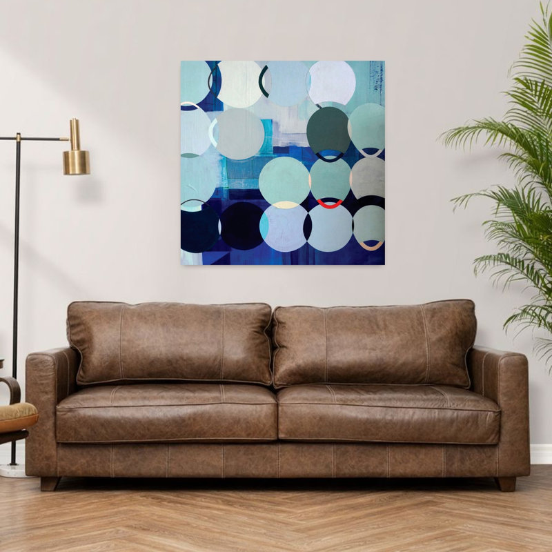 Cercles n ° 3, art moderne abstrait, H 36 po x l 36 po