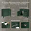 Armoire de meuble-lavabo moderne 36 po sans lavabo, structure en bois massif vert avec 2 tiroirs, tiroir coulissant et porte d'armoire, rangement autoportant pour les essentiels de salle de bain-192603106