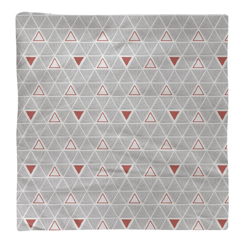 Jordao Cotton Abstract Square Napkin, Red Accent, 0.1" H x 22" W x 22" D